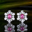 14K GOLD 0.95 CT NATURAL PADPARADSCHA SAPPHIRE & SAPPHIRE EARRINGS