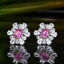 14K GOLD 0.95 CT NATURAL PADPARADSCHA SAPPHIRE & SAPPHIRE EARRINGS