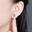 14K GOLD 0.95 CT NATURAL PADPARADSCHA SAPPHIRE & SAPPHIRE EARRINGS