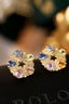 14K GOLD 2.56 CTW NATURAL SAPPHIRE & DIAMOND EARRINGS