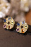 14K GOLD 2.56 CTW NATURAL SAPPHIRE & DIAMOND EARRINGS