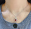 14K GOLD 2.46 CTW VIVID RED NATURAL RUBY & DIAMOND PENDANT