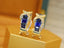 14K GOLD 1.76 CTW VIVID BLUE NATURAL SAPPHIRE & DIAMOND EARRINGS