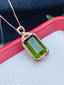 14K GOLD 7.84 CTW NATURAL TOURMALINE & DIAMOND PENDANT