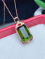 14K GOLD 7.84 CTW NATURAL TOURMALINE & DIAMOND PENDANT