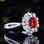 14K GOLD 2.43 CTW VIVID RED NATURAL RUBY & DIAMOND RING/PENDANT