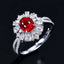 14K GOLD 2.43 CTW VIVID RED NATURAL RUBY & DIAMOND RING/PENDANT