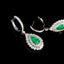 14K GOLD 2.6 CTW VIVID GREEN NATURAL EMERALD & DIAMOND EARRINGS