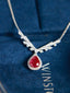 14K GOLD 1.35 CTW NATURAL RUBY & DIAMOND NECKLACE