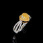 14K GOLD 1.42 CTW NATURAL YELLOW DIAMOND & DIAMOND RING