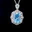 14K GOLD 4.55 CTW NATURAL AQUAMARINE & DIAMOND PENDANT