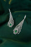 14K GOLD 1.66 CTW VIVID GREEN NATURAL EMERALD & DIAMOND EARRINGS