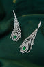 14K GOLD 1.66 CTW VIVID GREEN NATURAL EMERALD & DIAMOND EARRINGS