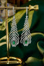 14K GOLD 1.66 CTW VIVID GREEN NATURAL EMERALD & DIAMOND EARRINGS