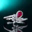 14K GOLD 0.45 CTW NATURAL RUBY & DIAMOND RING