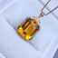 14K GOLD 11.55 CT NATURAL CITRINE & DIAMOND PENDANT