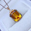 14K GOLD 11.55 CT NATURAL CITRINE & DIAMOND PENDANT