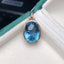 14K GOLD 10.33 CTW NATURAL TOPAZ & DIAMOND PENDANT