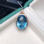 14K GOLD 10.33 CTW NATURAL TOPAZ & DIAMOND PENDANT