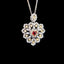 14K GOLD 0.57 CTW NATURAL RUBY & DIAMOND PENDANT