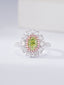 GIA CERTIFIED 14K GOLD 2.17 CTW NATURAL GREEN DIAMOND & DIAMOND RING