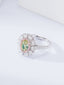 GIA CERTIFIED 14K GOLD 2.17 CTW NATURAL GREEN DIAMOND & DIAMOND RING