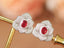 14K GOLD 1.42 CTW NATURAL RUBY & DIAMOND EARRINGS