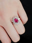 14K GOLD 3.06 CTW NATURAL RUBY & DIAMOND RING