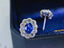 14K GOLD 3.00 CTW NATURAL SAPPHIRE & DIAMOND EARRINGS