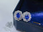 14K GOLD 3.00 CTW NATURAL SAPPHIRE & DIAMOND EARRINGS