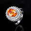 14K GOLD 5.83 CTW NATURAL SPESSARTINE & DIAMOND RING/PENDANT