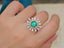 14K GOLD 2.63 CTW VIVID GREEN NATURAL EMERALD & DIAMOND RING