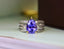 14K GOLD 3.03 CTW NATURAL TANZANITE & DIAMOND RING