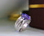 14K GOLD 3.03 CTW NATURAL TANZANITE & DIAMOND RING