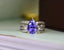 14K GOLD 3.03 CTW NATURAL TANZANITE & DIAMOND RING