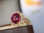 14K GOLD 3.12 CT NATURAL GARNET & DIAMOND RING