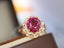 14K GOLD 3.12 CT NATURAL GARNET & DIAMOND RING