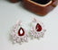 14K GOLD 2.71 CTW VIVID RED NATURAL RUBY & DIAMOND EARRINGS