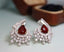 14K GOLD 2.71 CTW VIVID RED NATURAL RUBY & DIAMOND EARRINGS