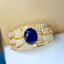 14K GOLD 1.60 CTW NATURAL SAPPHIRE & DIAMOND RING