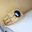 14K GOLD 1.60 CTW NATURAL SAPPHIRE & DIAMOND RING