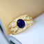 14K GOLD 1.60 CTW NATURAL SAPPHIRE & DIAMOND RING