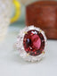 14K GOLD 9.07 CTW NATURAL TOURMALINE & DIAMOND RING