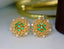 14K GOLD 0.71 CTW VIVID GREEN NATURAL EMERALD & DIAMOND EARRINGS