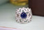 14K GOLD 1.88 CTW NATURAL SAPPHIRE & DIAMOND RING