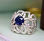 14K GOLD 1.88 CTW NATURAL SAPPHIRE & DIAMOND RING