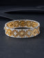 14K GOLD 4.10 CTW NATURAL YELLOW DIAMOND & DIAMOND BANGLE