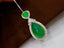 14K GOLD 9.62 CTW VIVID GREEN NATURAL EMERALD & DIAMOND PENDANT