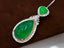 14K GOLD 9.62 CTW VIVID GREEN NATURAL EMERALD & DIAMOND PENDANT