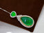 14K GOLD 9.62 CTW VIVID GREEN NATURAL EMERALD & DIAMOND PENDANT